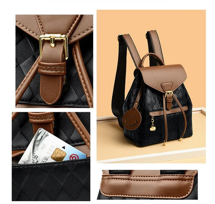 Female Backpack Casual Multifunction Women Leather Backpack Shoulder School Travel Back Pack