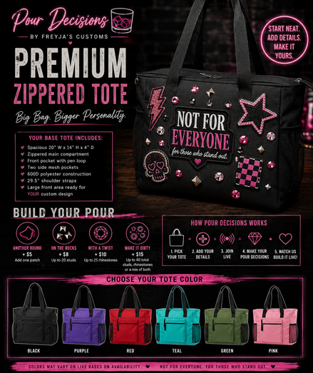Pour Decisions | Premium Zippered Tote