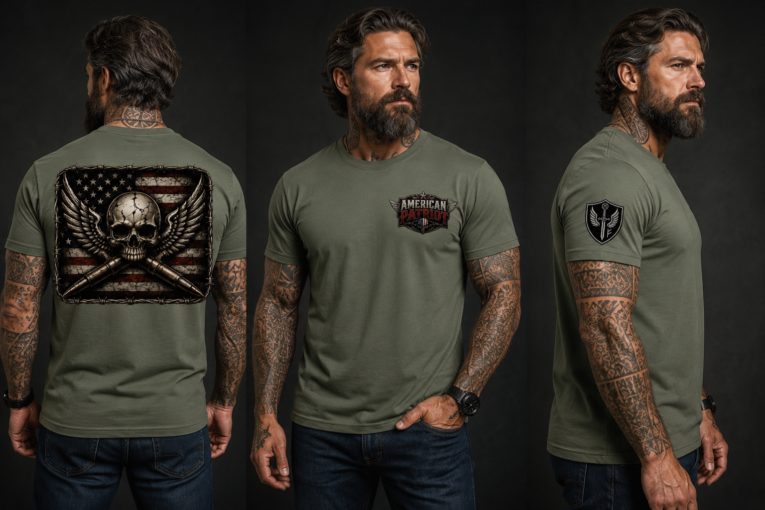 Unbroken Viking Graphic T-Shirt – Norse Warrior Spirit Premium Tee
