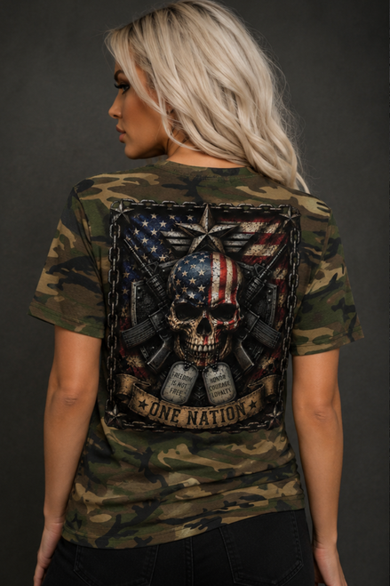 ONE NATION CAMO T-SHIRT
