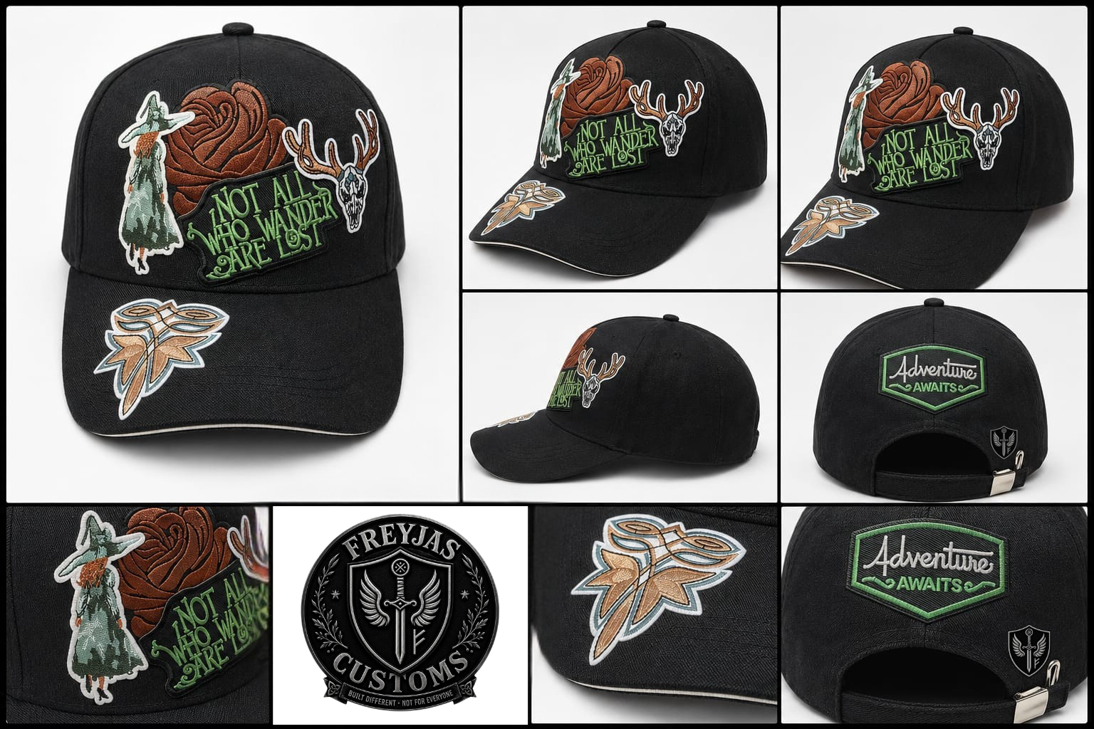 Woodland Witch Custom Embroidered Hat – Norse Pagan Graphic Cap