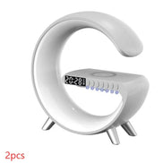 New Intelligent G Shaped LED Lamp Bluetooth Speake Wireless Charger Atmosphere Lamp App Control for Bedroom Home Decor
