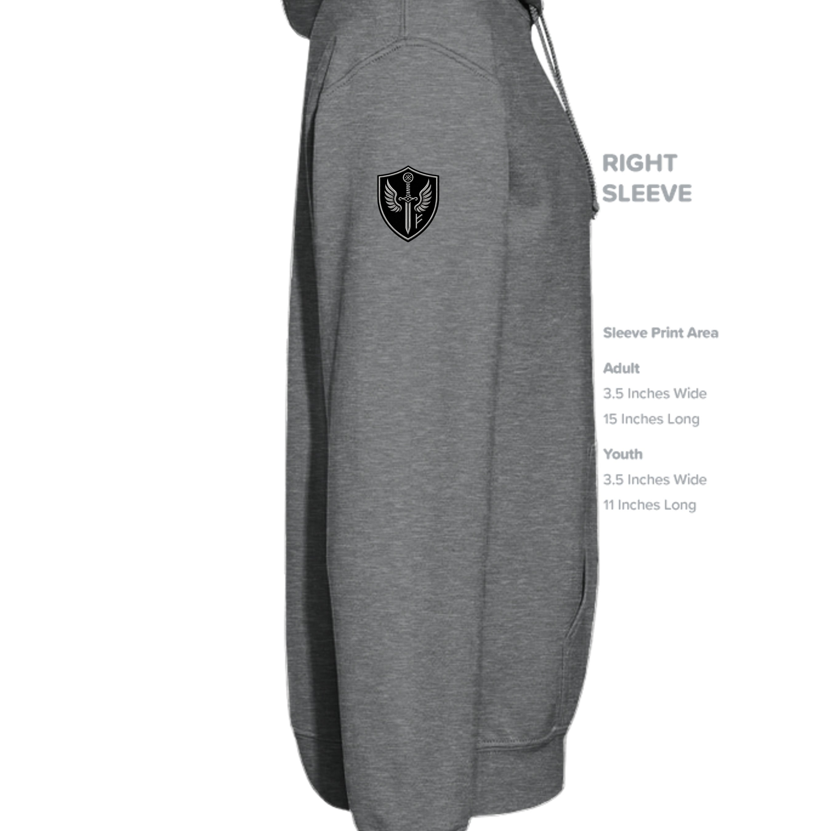 Fan Charcoal Heather - G185 - SLEEVE_RIGHT