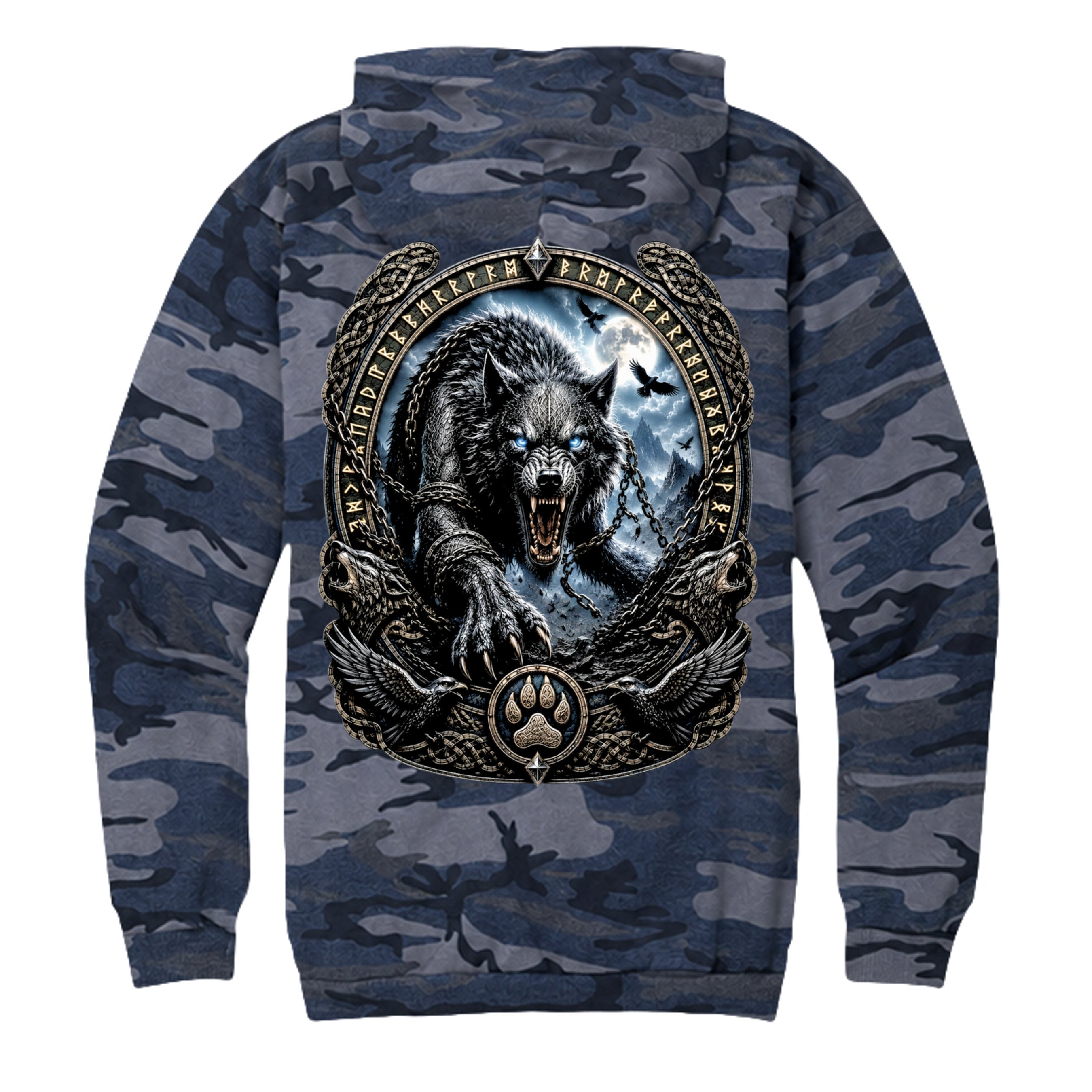 Heather Navy Camo - PC78HC - BACK