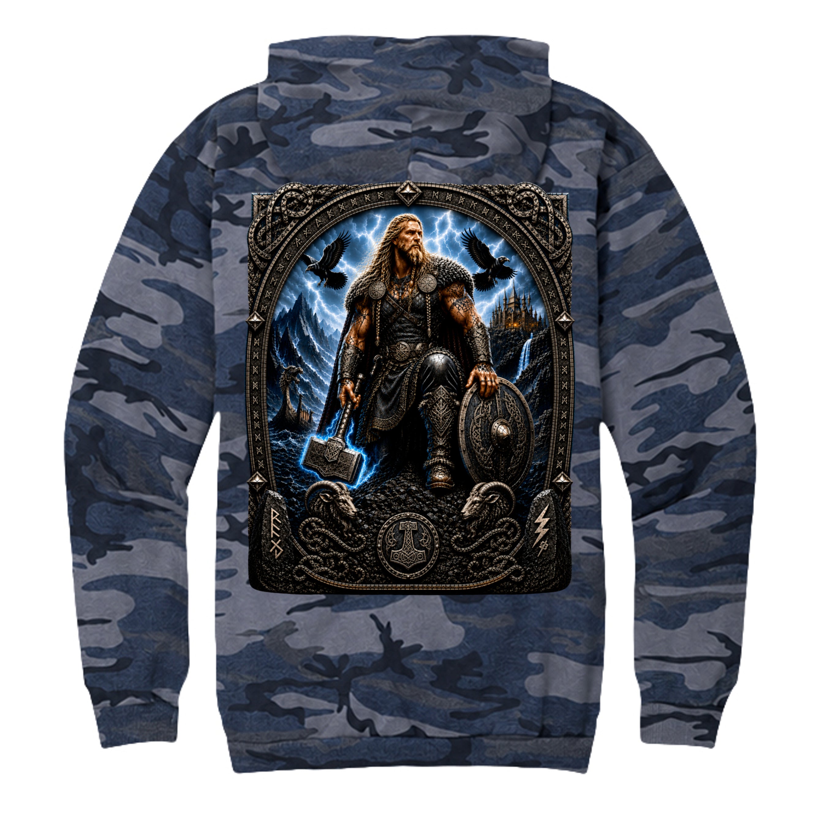 Heather Navy Camo - PC78HC - BACK