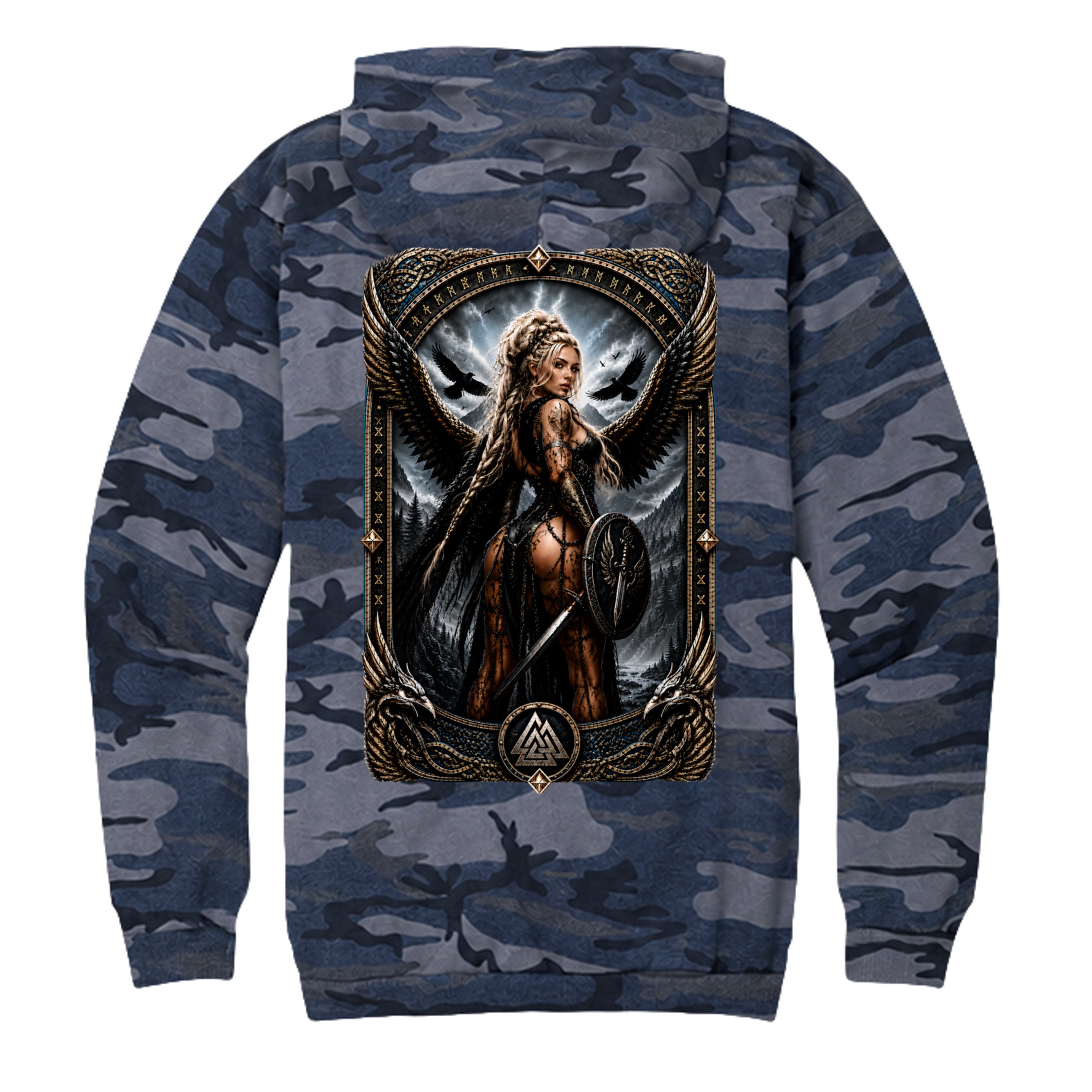 Heather Navy Camo - PC78HC - BACK