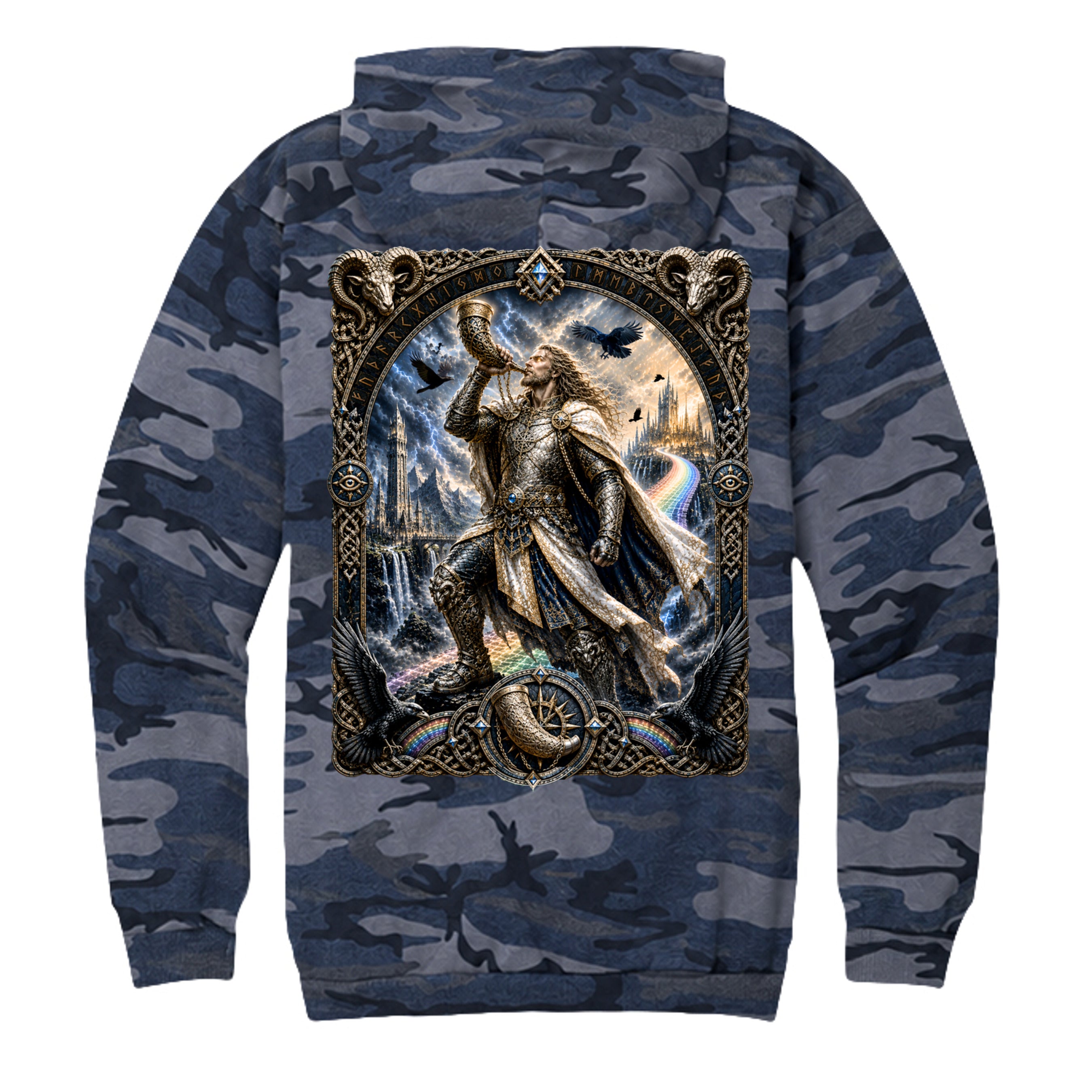 Heather Navy Camo - PC78HC - BACK