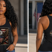WINGS OF FREEDOM WOMENS RACERBACK