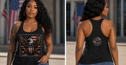 WINGS OF FREEDOM WOMENS RACERBACK